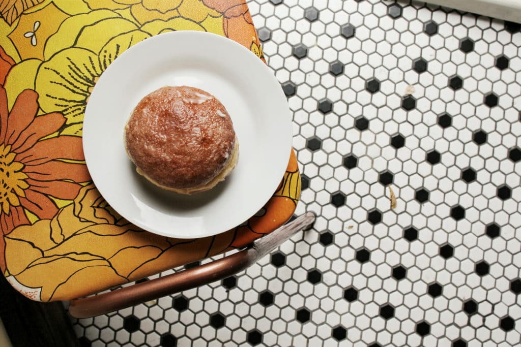 Hastings Snack Bar Polish Doughnut filled with custard