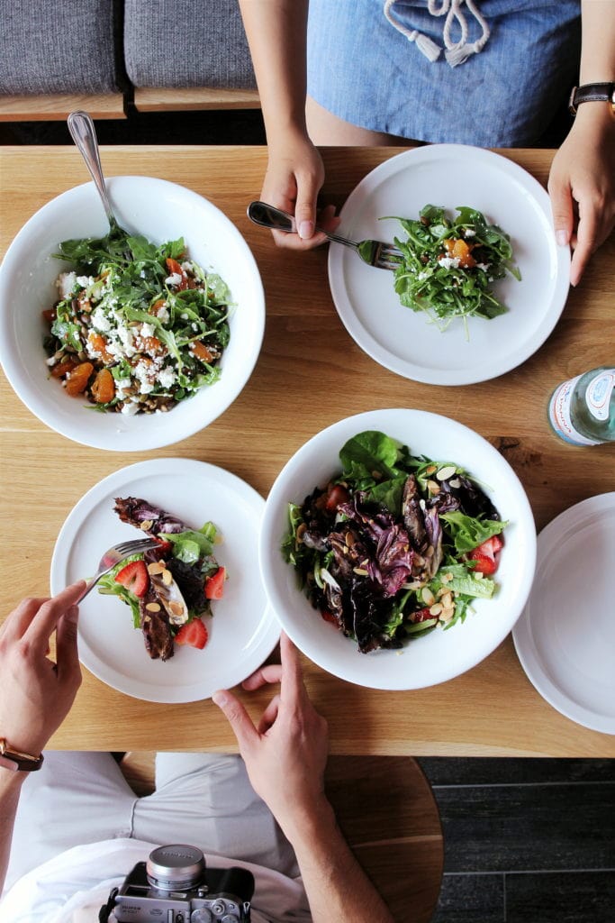 Levetto Chinatown: Arugula and Roasted Radicchio Salads