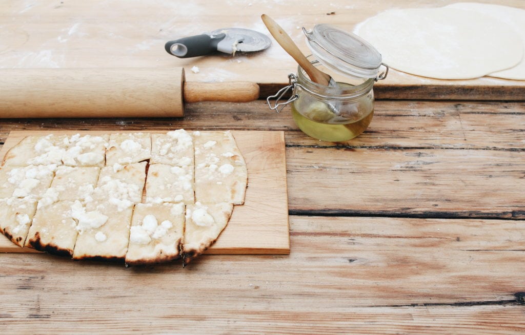 South Pond Farms: Honey and Goat Cheese Pizza