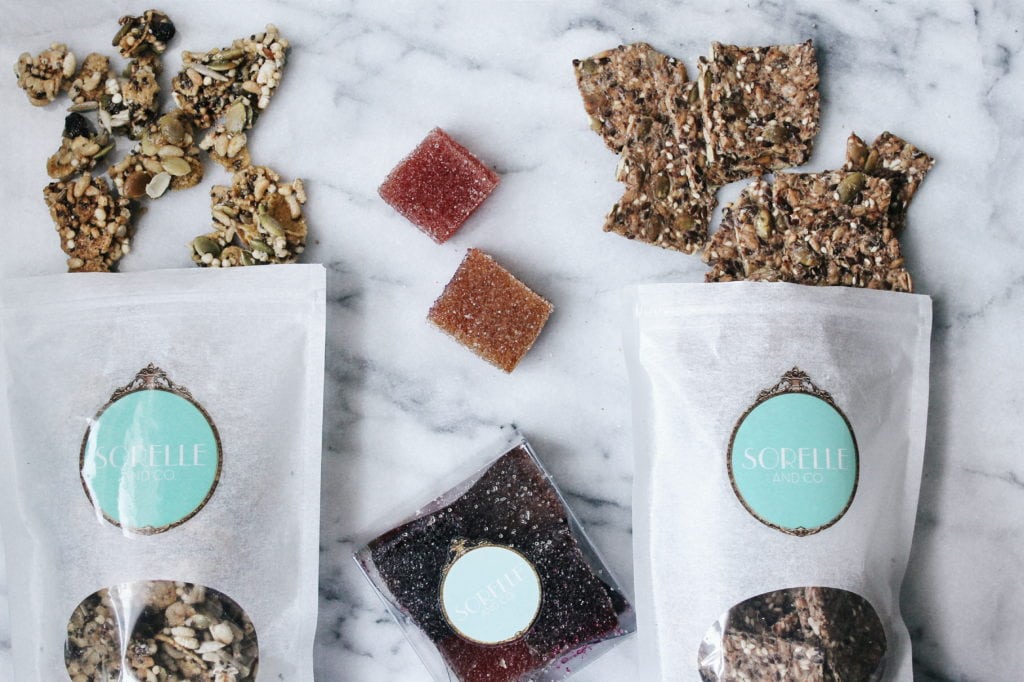 Sorelle & Co Pantry Items : Chia & Raisin Granola, Pâte de Fruit, Power Seed Crackers
