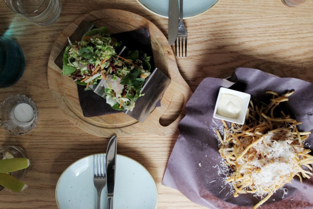 Bar Reyna: Pulled Duck Wrap + Italian Fries