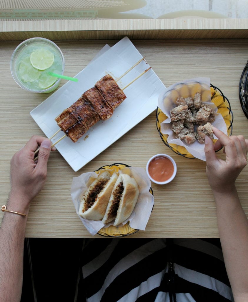Magic Noodle Harbord:Tofu Manchu (Fried Tofu, Magic Hoisin Sauce, Cumin, Chilli) + Pork Gamo (Pan Fried Bao, Shredded Pork, Magic Hoisin Sauce) + Popcorn Chicken (Fried Boneless Chicken, Thousand Island Dressing)