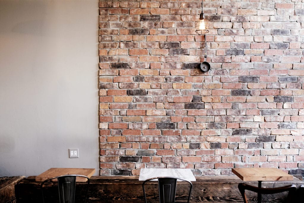 Simit & Chai: Interior, Exposed Brick Walls