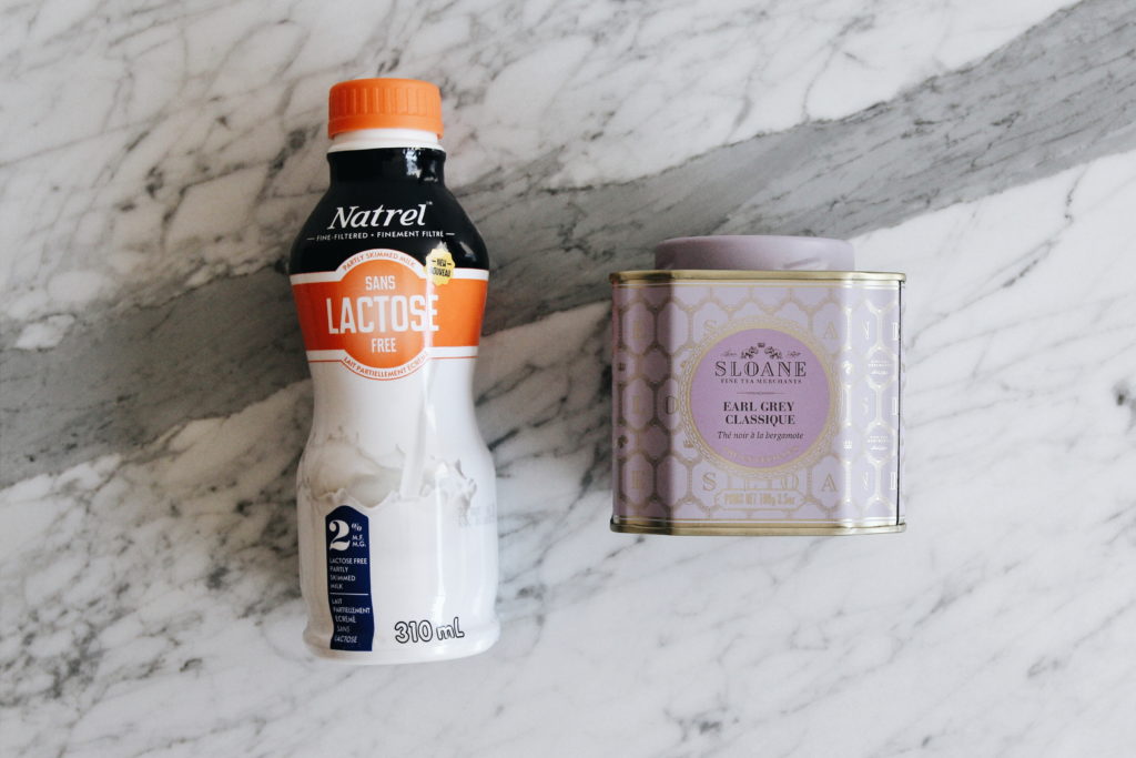 Lactose Free Earl Grey Infused Popsicles: Sloane Tea Earl Grey Tea + Natrel Lactose Free Single Serving Milk