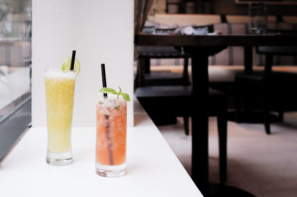 The Chase Fish and Oyster: O'Shandy + Strawberry Basil Juice