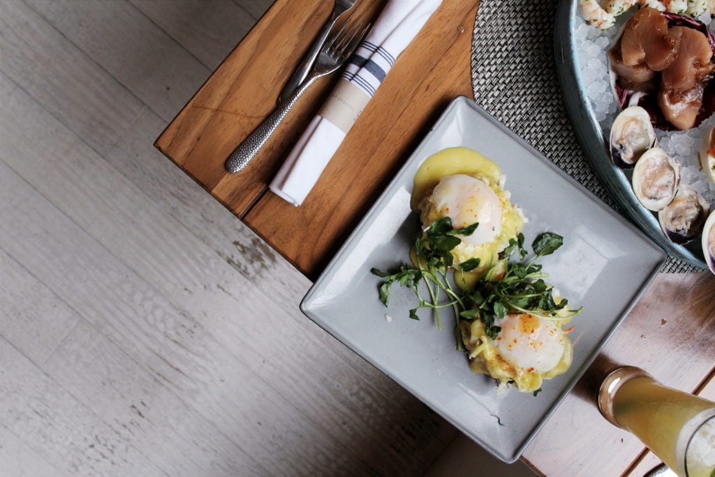 The Chase Fish and Oyster: King Crab Benedict