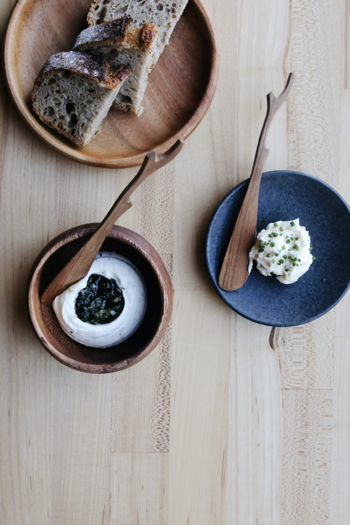 Canis: Sourdough Bread + Salted Chive Butter + Chimchurri Cream Cheese
