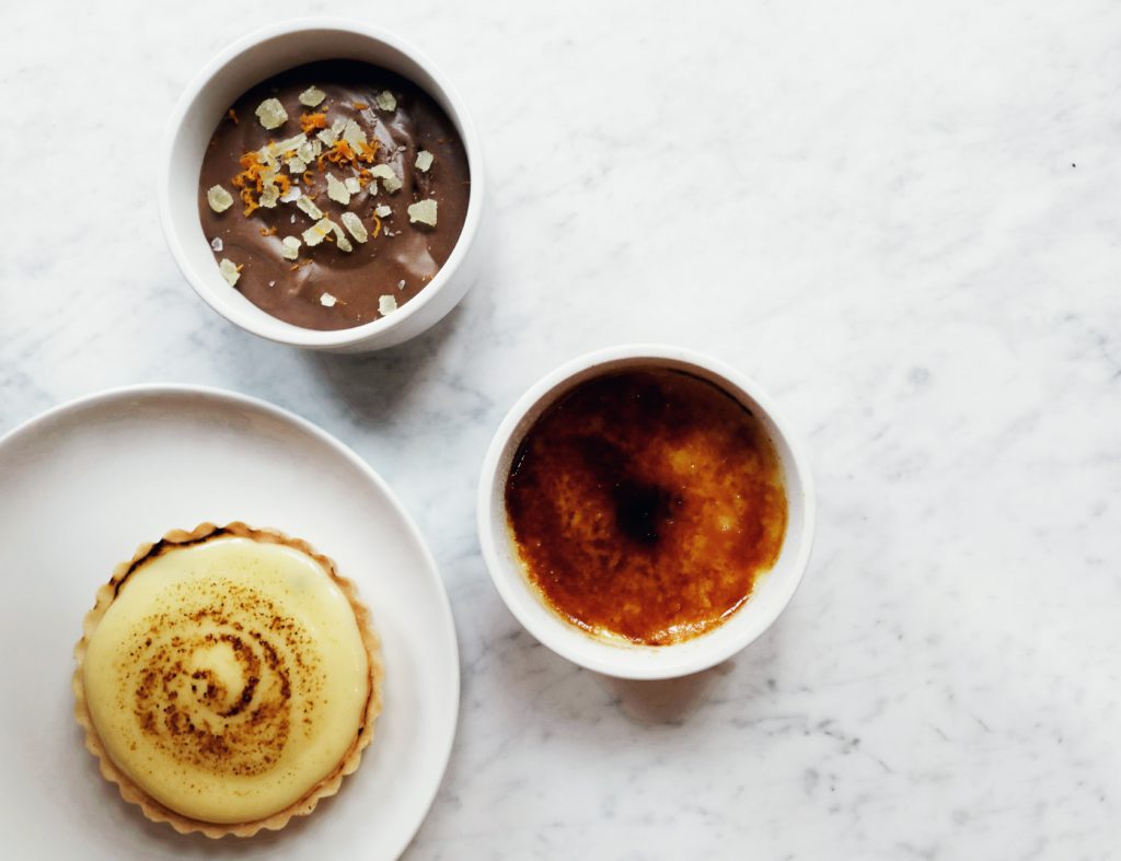 The French: Desserts, Lemon Tart, Crème Brûlée , Chocolate Mousse