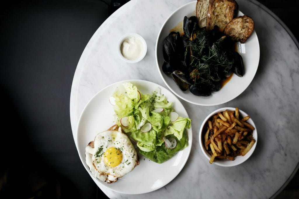 The French: Mussels and Frites + Croque Madame