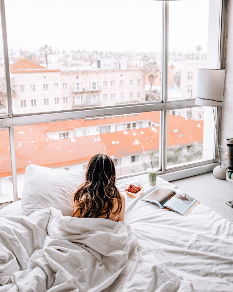 Los Angeles: The Line Hotel, views of the city or Hollywood Hills