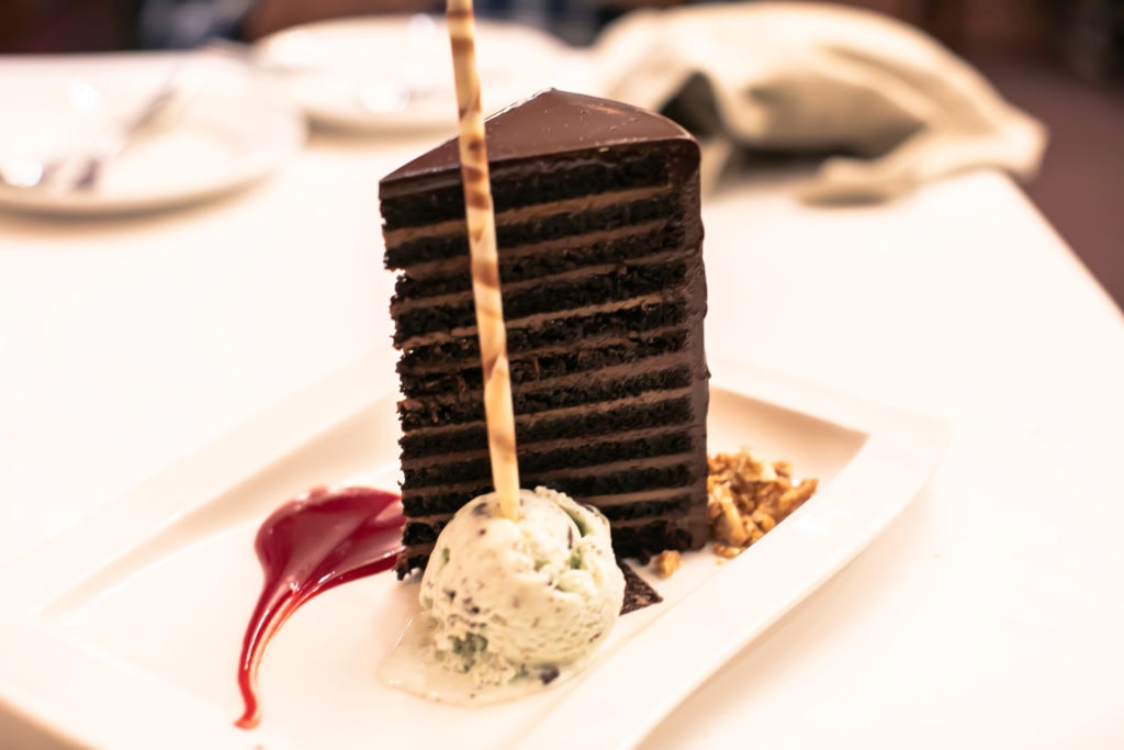 Disneyland: Steakhouse 55, Twenty Four Layer Chocolate Cake