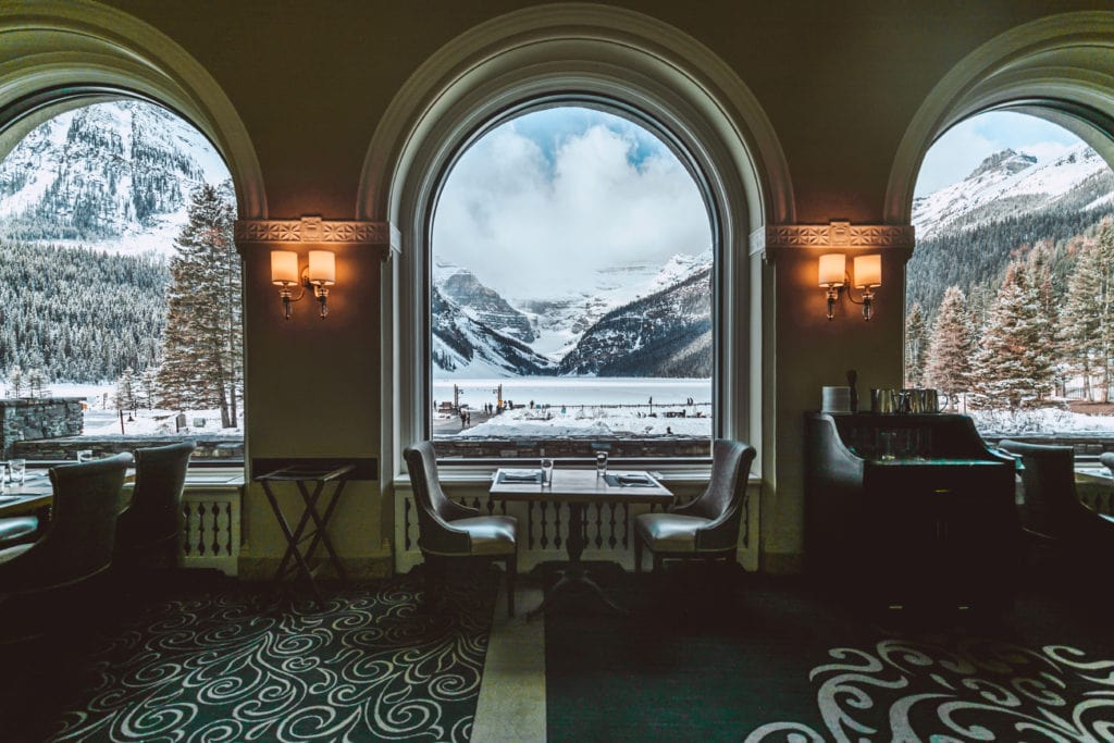 Lake Louise: View of Lake Louise from Fairmont Lake Louise Lake View Lounge