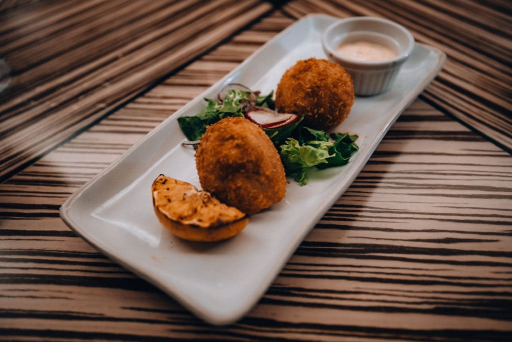 Sandals Montego Bay 5 Star Global Gourmet Culinary Tour: Butch's Seafood & Steak, Golden Fried Crab and Bay Scallop Balls