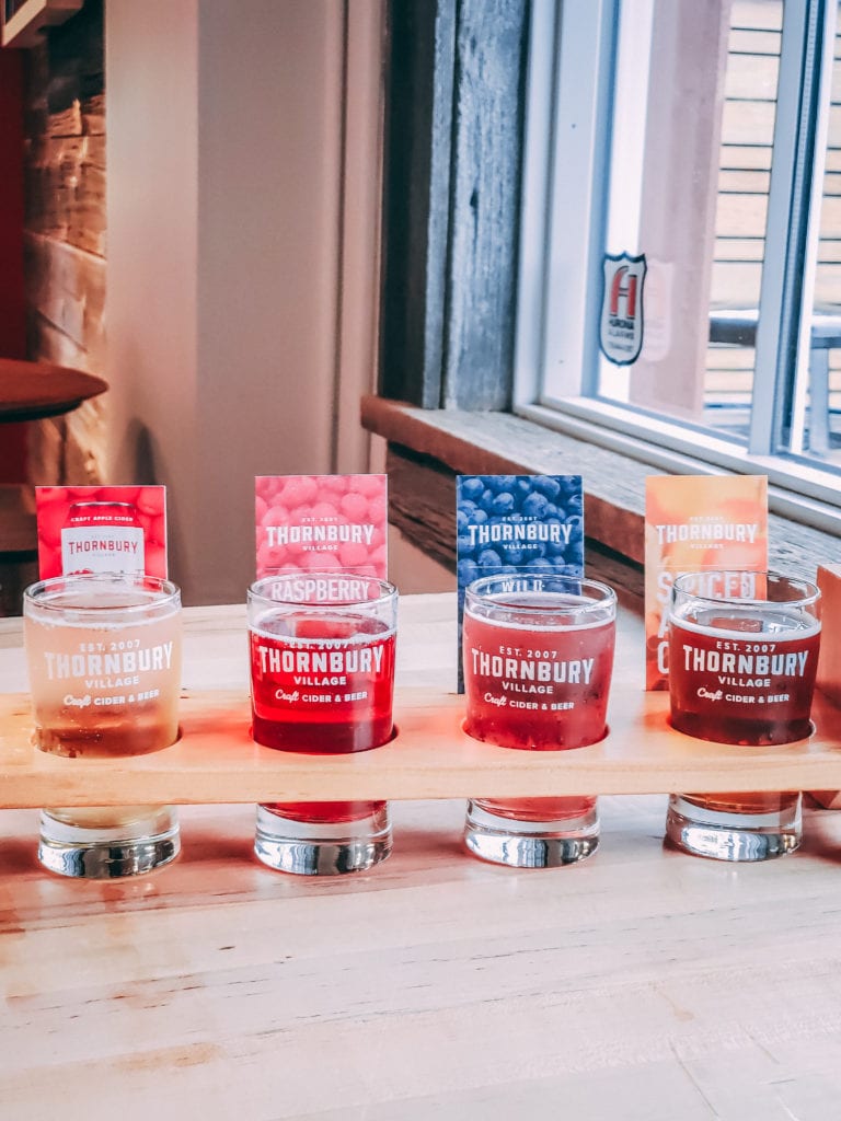 Apple Pie Trail: Thornbury Village Craft Cider & Beer, Cider Flight