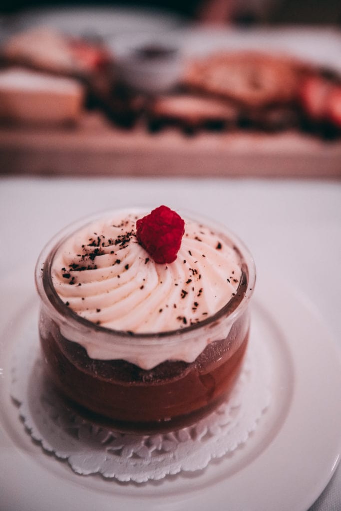 Best Places to Eat in The La rentians, Quebec:Stonehaven Manor, Rum Baba with Whipped Cream