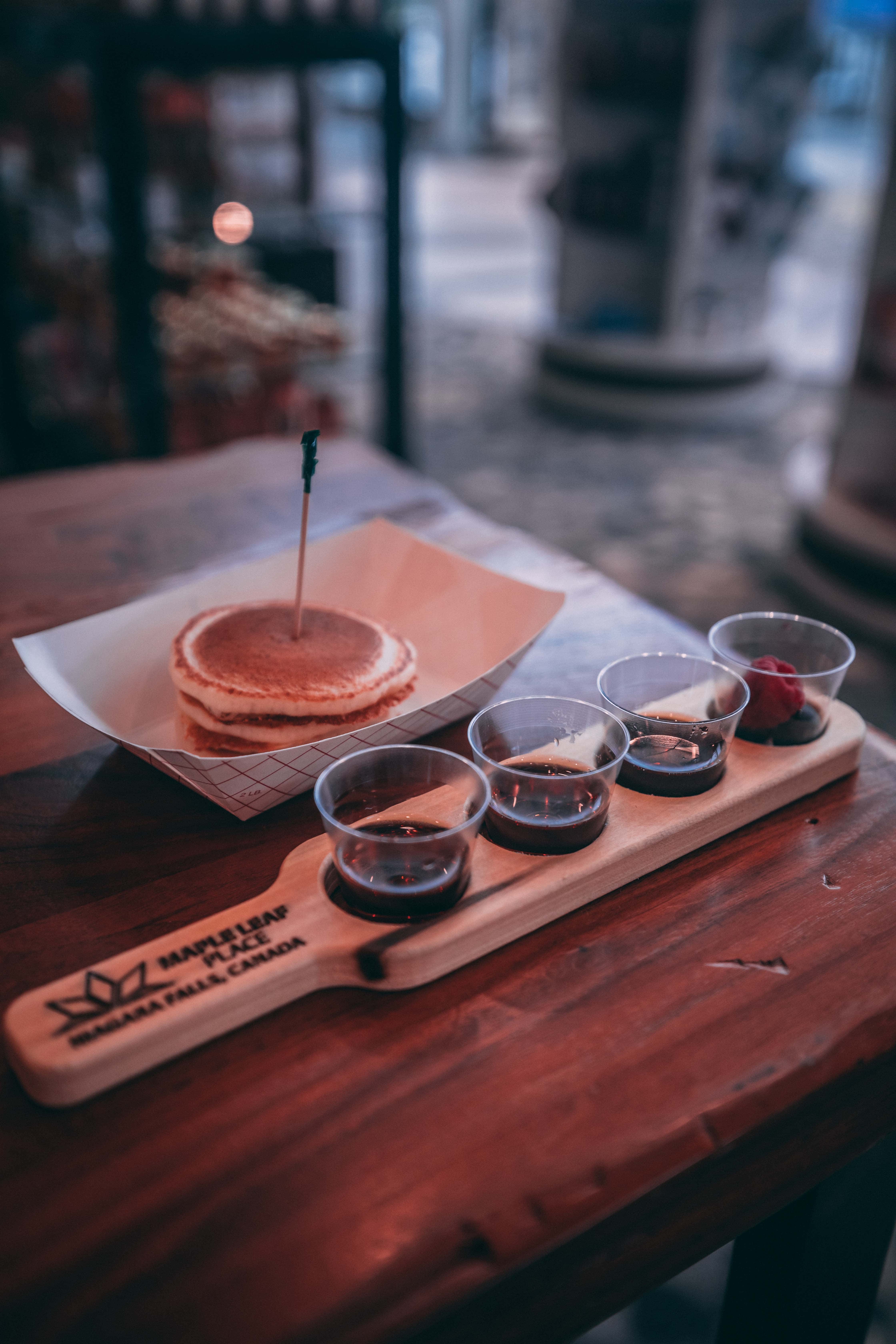 Allonsy Maple Leaf Place Niagara Falls, Maple Syrup Tasting Flight
