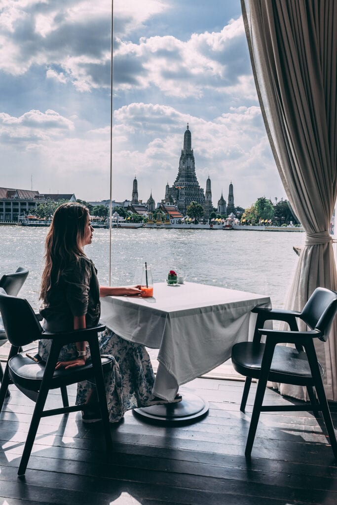 Views of Wat Arun from Sala Rattanakosin