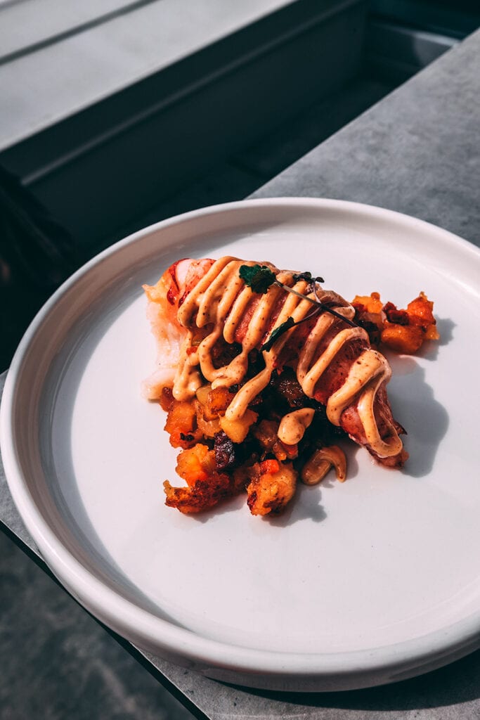 The Wilde Restaurant Calgary inside the Dorian Hotel - Lobster Hash