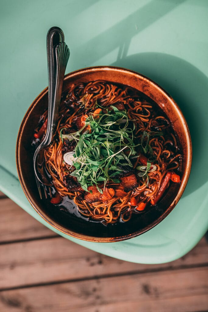 Cute Restaurants Calgary - Calcutta Cricket Club Calgary Pork Belly Hakka Noodles